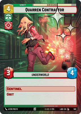 Quarren Contractor - HYPERSPACE FOIL - A Lawless Time - Star Wars Unlimited