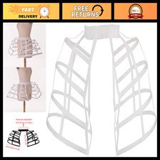 Victorian Bustle Cage Hoop Skirt Pannier Petticoat for Women, Formal Dress Acces