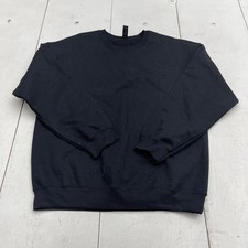 Gildan Sweatshirt Mens Large Black Heavy Blend Fleece Pullover Crewneck Basic