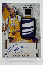 2025 Panini Impeccable Rickea Jackson Elegance Jersey Auto FOTL Purple /3 Sparks