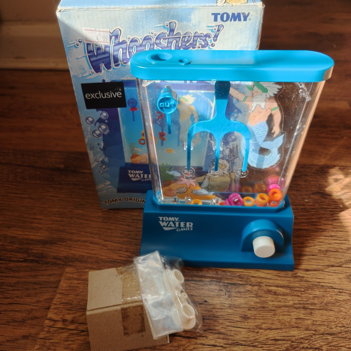 Tomy Water Game 1980 Boxed New Whoosher Mermaid Neptune Trident