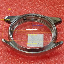 cassa orologio polso particolare corona a ore 4 Ø  36,5 mm oversize vintage old