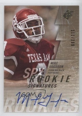 2009 SPx SPx Rookie Signatures 111/299 Mike Goodson #131 Auto 0a1