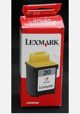 Genuine Lexmark 20 Tri Color Print Cartridge Yellow Magenta Blue Sealed 3 Color