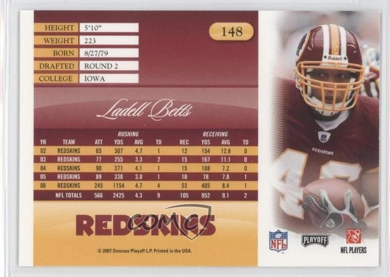 2007 Playoff Prestige Ladell Betts #148 - Image 2 of 2