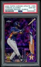 2020 Topps Chrome Sapphire Update #300 Yordan Alvarez Purple /10 PSA 10 Rookie