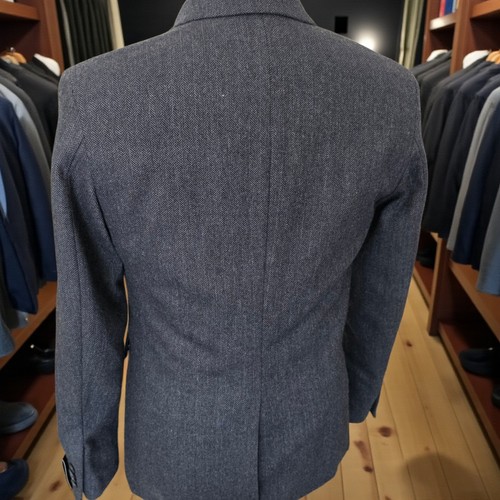 New Banana Republic Blazer 38s Slim Fit Blue Herringbone Wool Blend Single Vent - Picture 15 of 21