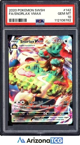 Pokemon 2020 Snorlax VMAX 142/202 Full Art Sword & Shield GEM MINT PSA 10