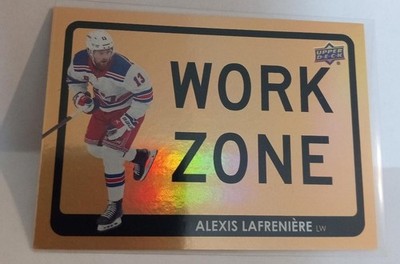 21/22 UD..ALEXIS LAFRENIERE..WORK ZONE..CARD # WZ-31..RANGERS.FREE COMBINED SHIP