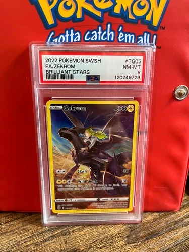 PSA 8 Zekrom TG05/TG30 Swsh09: Brilliant Stars Trainer Gallery Holo