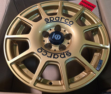 Qty 1 Sparco Terra Rally Gold Wblack Lettering 15 X7 5x100 15mm All-terrain Qty 1 Sparco Terra Rally Gold Wblack Lettering 15 X7 5x100 15mm All-terrain
