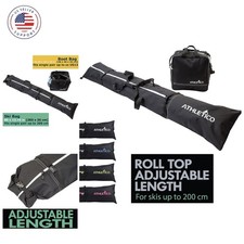 Ski Bag and Ski Boot Bag Combo - Ski Bags for Air Travel - Unpadded Snow Ski ...