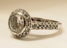 925 STERLING SILVER CUBIC ZIRCONIA COCKTAIL RING SIZE 7 LADIES ENGAGEMENT VTG