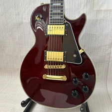Standard LP Wine Red Electric Guitar Gold Parts HH Pickups USA Shipment