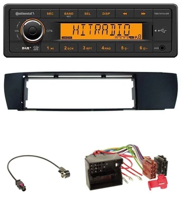 Continental 1DIN DAB MP3 AUX USB Autoradio für BMW X3 (E83 2004-2010) seitlich - Bild 1 von 4