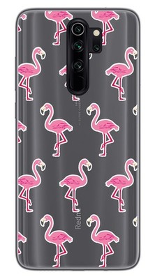 Transparente Gelhülle Für Xiaomi Redmi Note 8 Pro Design Flamingo Muster