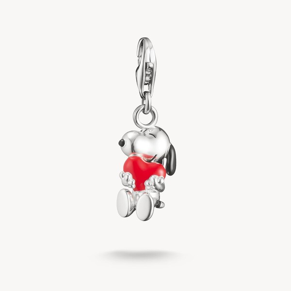 Thomas Sabo Charm AnhäNger Peanuts Snoopy Mit Herz 925 Sterlingilber 2226-664-10-image
