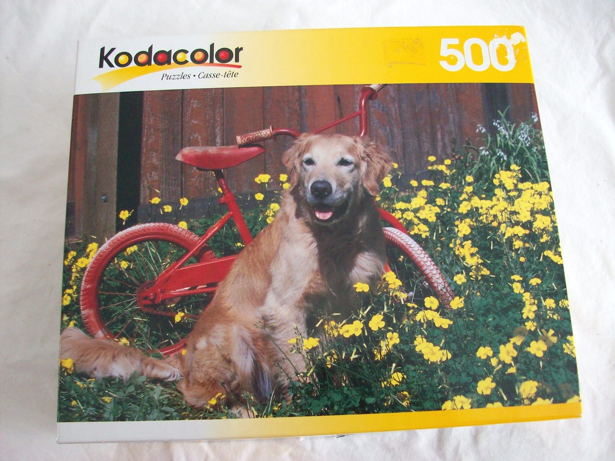 Kodacolor Puzzle 500 Pieces Learning to Ride Dog Red Bike 2002