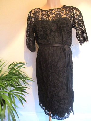 SERAPHINE LUXE MATERNITY BLACK LACE STRETCH PARTY OCCASION DRESS