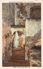 Mission Hills Los Angeles CA California San Fernando Wine Cellar Vtg Postcard Y4