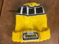 Vintage 70s 80s Team Yamaha Motocross Dirt Bike Racing Sock Hat Beanie 