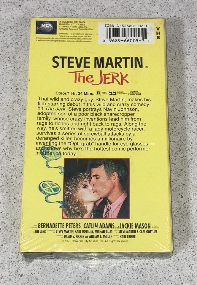 Steve Martin The Jerk Movie VHS Tape - New Sealed - Image 2 of 3