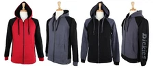 Dickies Men's Midweight Hoodie Full Zip Two Tone Outerwear Fleece Hooded Jacket