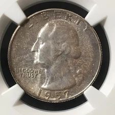 1957 25C Washington Quarter Dollar  NGC MS67 3689353-026                Q-392