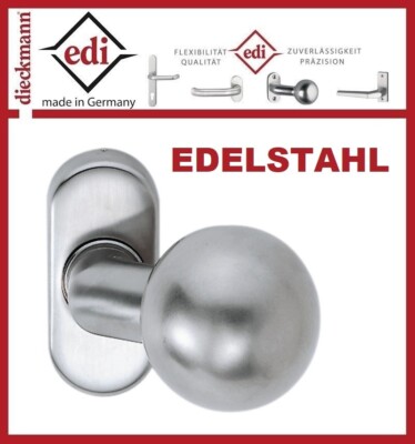 EDI 2033/4010/00 Profiltür-Knopf 2033/4010 Edelstahl EST Aufnahme M8 gekröpft