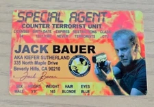 Jack Bauer 24 Novelty ID MADE ON METAL/ALUMINUM