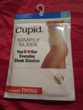 Womens Cupid High Waist Thong Shaper Firm Control Beige S Small