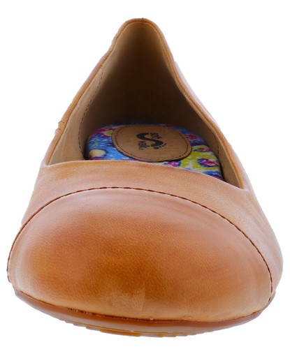 SOFTWALK WOMEN'S NAPA SLIP-ON BALLERINA FLATS TAN - Picture 3 of 6