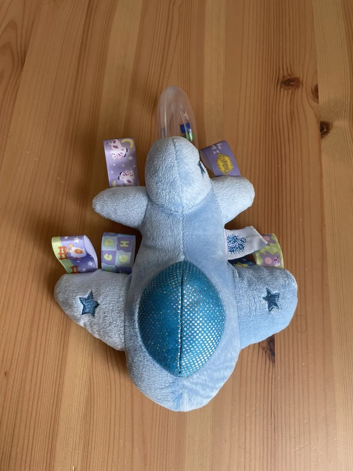 Taggies Avión Peluche Bebé Sonajero Lovey Juguete Sensorial Estrellas Azules Cintas de Agarre Foto 3 de 3