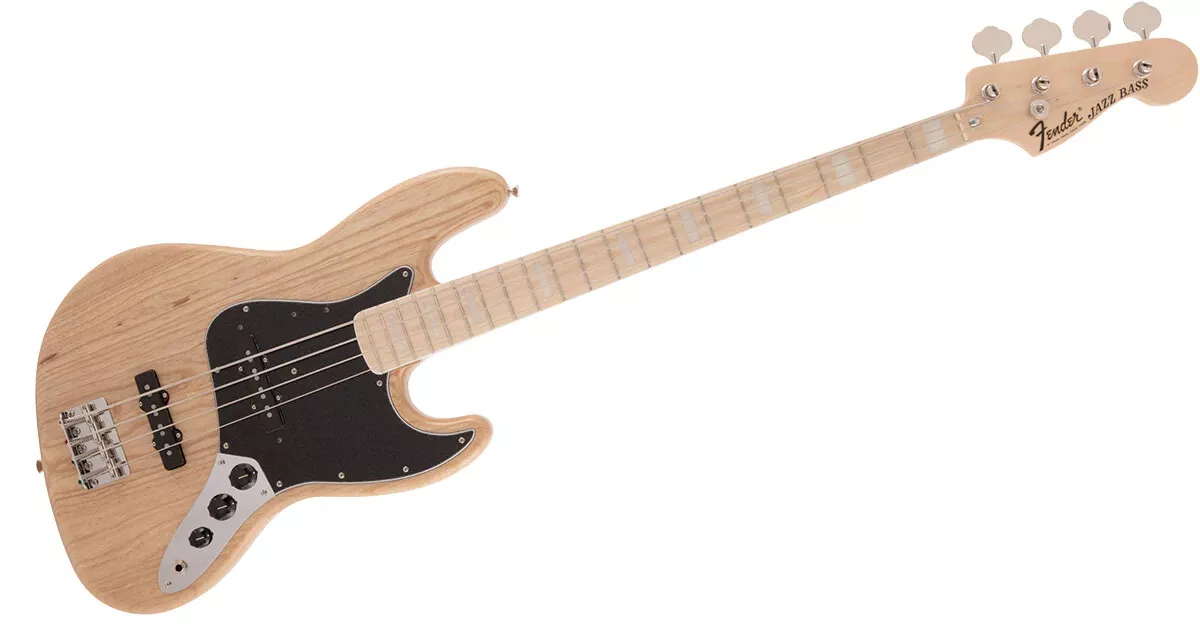 Fender Made in Japan Traditional Series 70s Jazz Bass Natural Bass Guitar