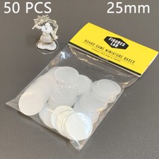 50 pcs 25mm Miniature Bases Fit Dungeons  Dragon D D RPG Board wars Game figure