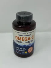 Fish Oil Triple Strength Omega 3 Mav Nutrition 3600 MG EPA + DHA 120 CT SEALED