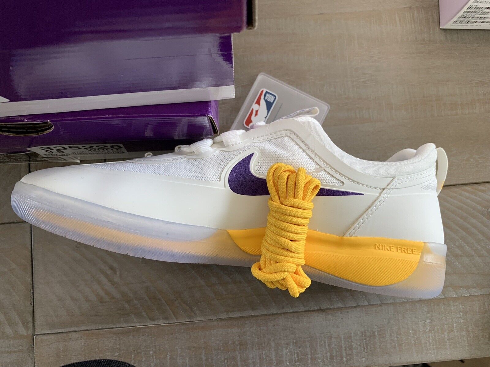 Nike SB Nyjah Free 2 x NBA Los Angeles Lakers Lebron James Size 10 DA3439-100