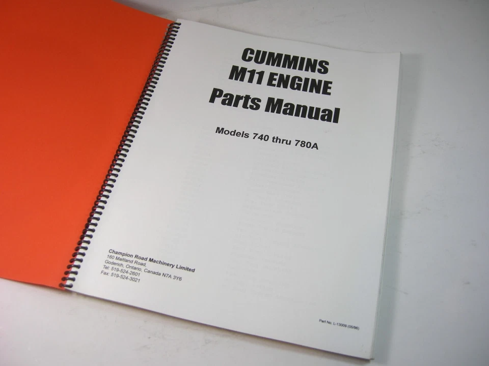 Champion 740 Thru 780A Motor Grader Tractor Cummins M11 Engine Parts Manual Book - Image 2 of 4