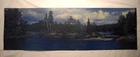 Vintage Beer Lighted Sign Part Panoramic Lake View Red Canoe 12” x 38” Hamm's?