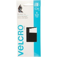 (6-5pk)-VELCRO Brand One-Wrap 1/2 In. x 8 In. Black Hook & Loop Tie 