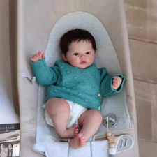 Chubby 19" Reborn Baby Dolls Full Body Washable Adorable Real Life Newborn Girls