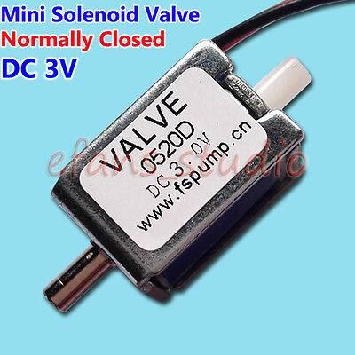 Normally Open Mini Small DC 3V Electronic Solenoid Valve for Gas Air Pneumatic B