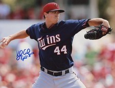 KYLE GIBSON MINNESOTA TWINS SIGNED 8X10 W/COA 