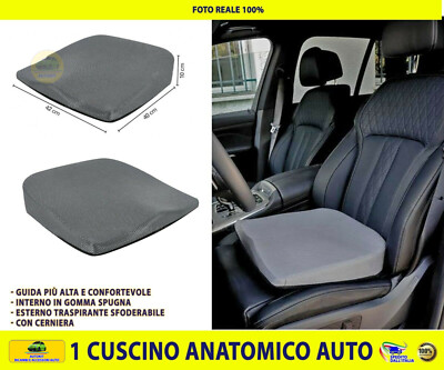 MOOWI Cuscino Auto per Fiat Panda Punto Ulysse Brava Barchetta, Coprisedile Auto in Schiuma di Memoria Antiscivolo Morbido Cuscino Sedile Auto Anteriore, Cuscinetti per Sedile Auto,Grey-3Pcs