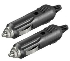 2Pcs Car Cigarette Lighter 12V Socket Plug Connection Cigaret Male Power Adaptor