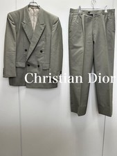 Christian Dior Set-Up Suit, Double-Breasted, Gray, business Men's U7679
