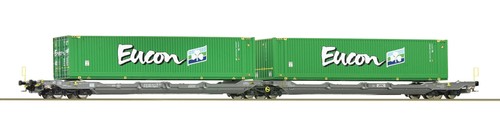 Roco H0 77398 Doppeltaschen-Gelenkwagen T3000e "Eucon" der HUPAC - NEU + OVP | Condition: Neu