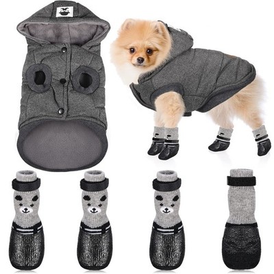 Weewooday Winter Dog Coat Warm And Cat Boots Shoes Socks Waterproof Puppy