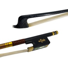 Viola Bow Uncovered Carbon Fiber 16 Inch Full Size Baroque Style Round Stick