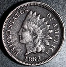 1863 INDIAN HEAD CENT - VF VERY FINE Details